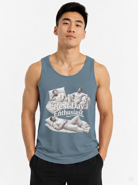 "Rest Day Enthusiast" - Muscle Tank Top